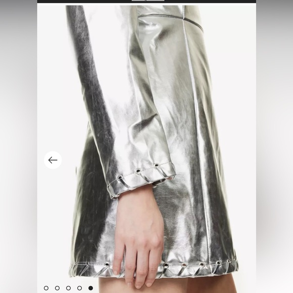 Amy Lynn metallic faux-leather mini dress - Picture 3 of 10